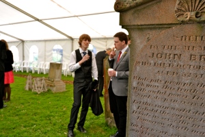 Our reception was finger food amongst the gravestones... was very fun!